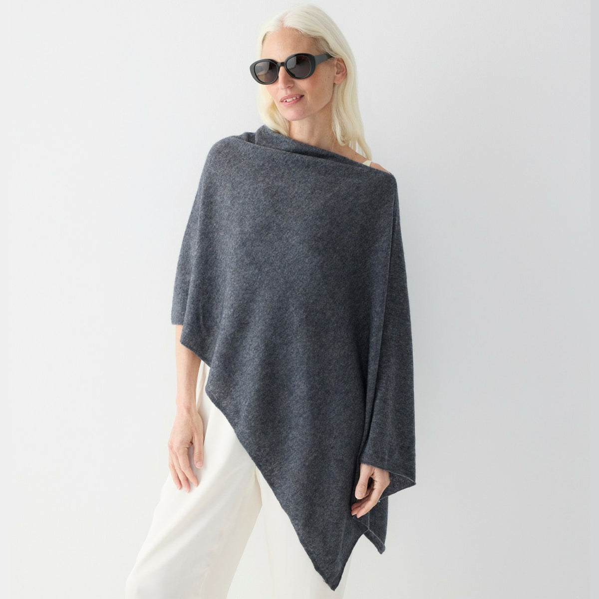 Women Cashmere-wool blend poncho - J.Crew
