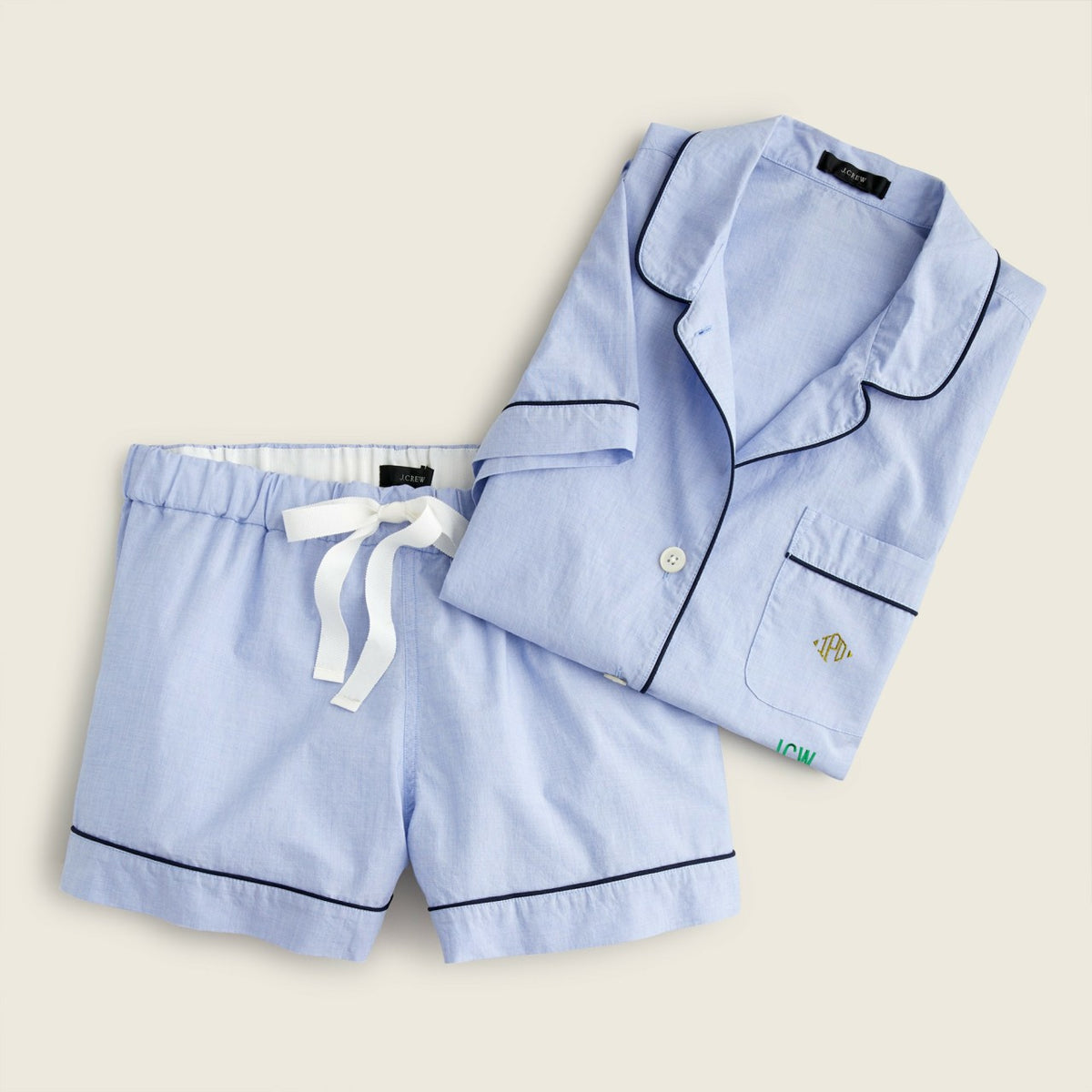 Women End-on-end cotton pajama short set - J.Crew