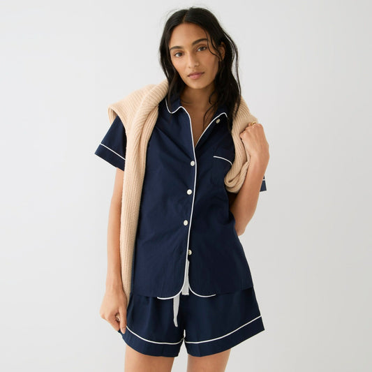 Women End-on-end cotton pajama short set - J.Crew