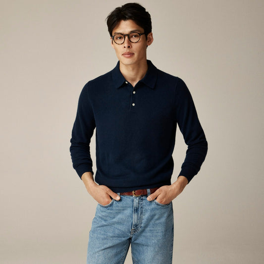Men Cashmere collared sweater-polo - J.Crew