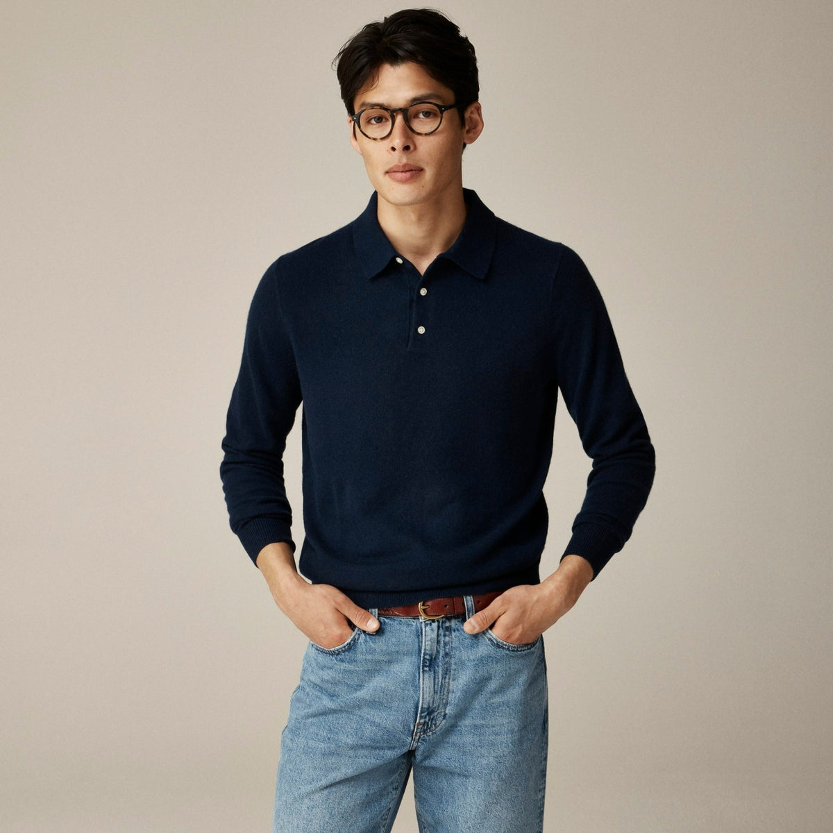 Men Cashmere collared sweater-polo - J.Crew