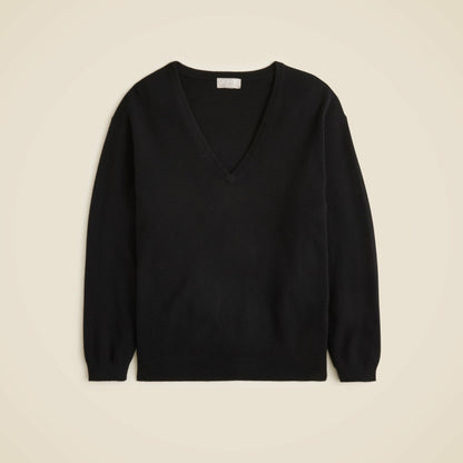 Women Cashmere relaxed V-neck sweater - J.Crew