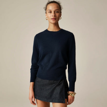 Women Cashmere classic-fit crewneck sweater - J.Crew