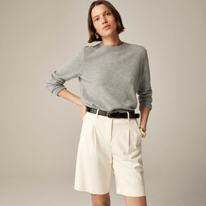 Women Cashmere classic-fit crewneck sweater - J.Crew