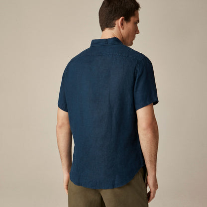 Men Short-sleeve Baird McNutt Irish linen shirt - J.Crew
