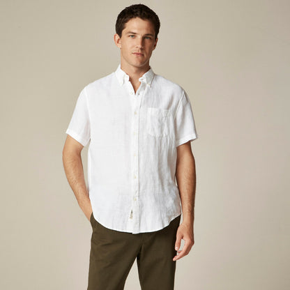 Men Short-sleeve Baird McNutt Irish linen shirt - J.Crew