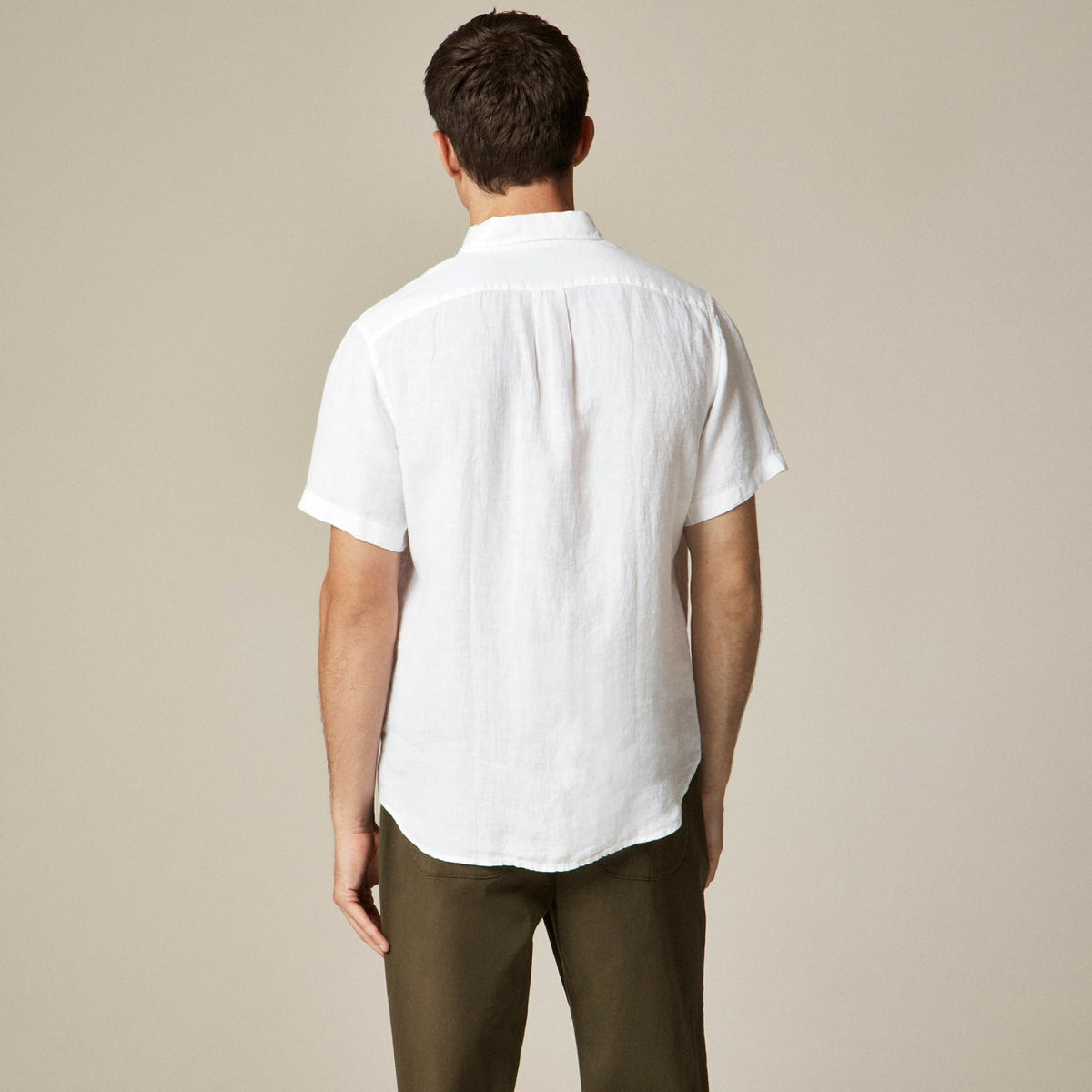 Men Short-sleeve Baird McNutt Irish linen shirt - J.Crew