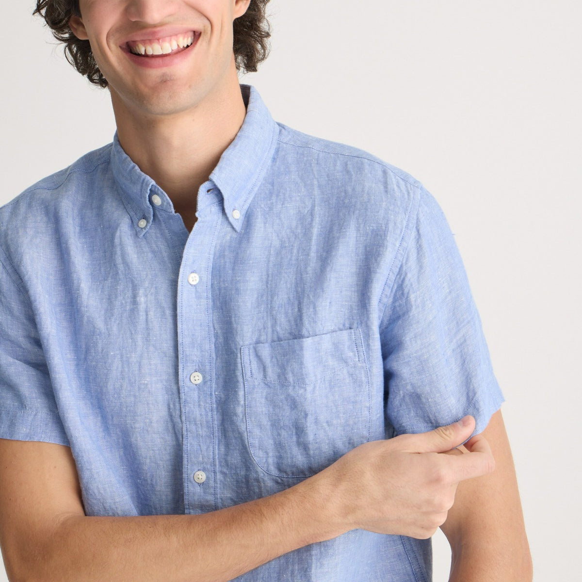 Men Short-sleeve Baird McNutt Irish linen shirt - J.Crew