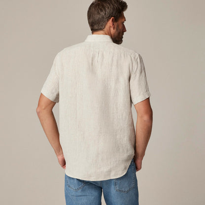 Men Short-sleeve Baird McNutt Irish linen shirt - J.Crew