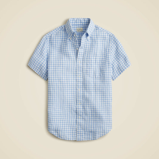 Men Short-sleeve Baird McNutt Irish linen shirt - J.Crew