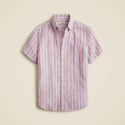 Men Short-sleeve Baird McNutt Irish linen shirt - J.Crew
