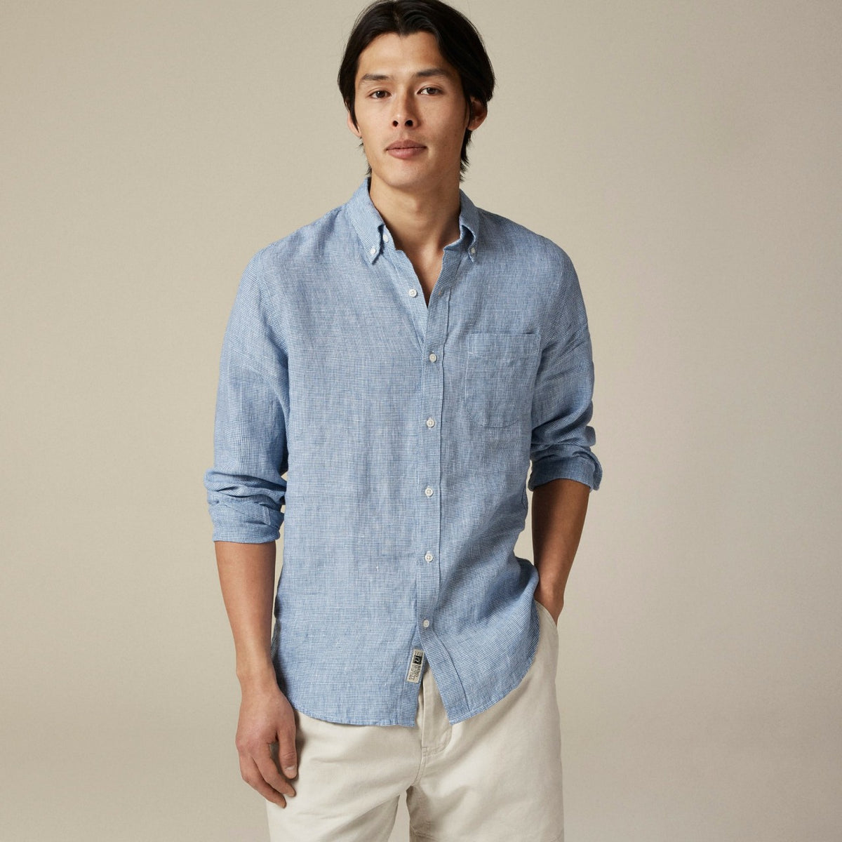 Men Baird McNutt Irish linen shirt - J.Crew