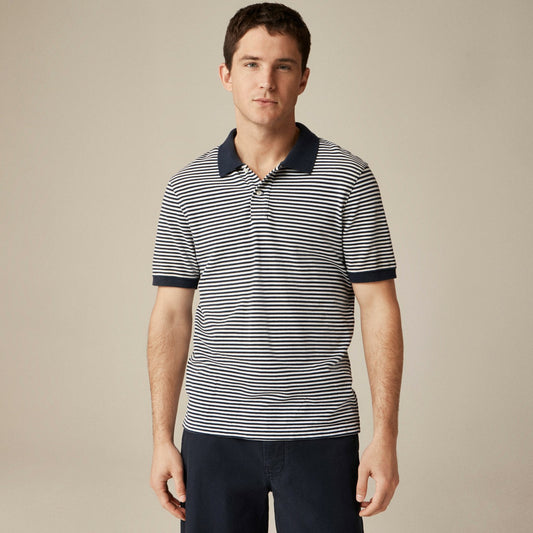 Men Piqu&eacute; polo shirt in stripe - J.Crew