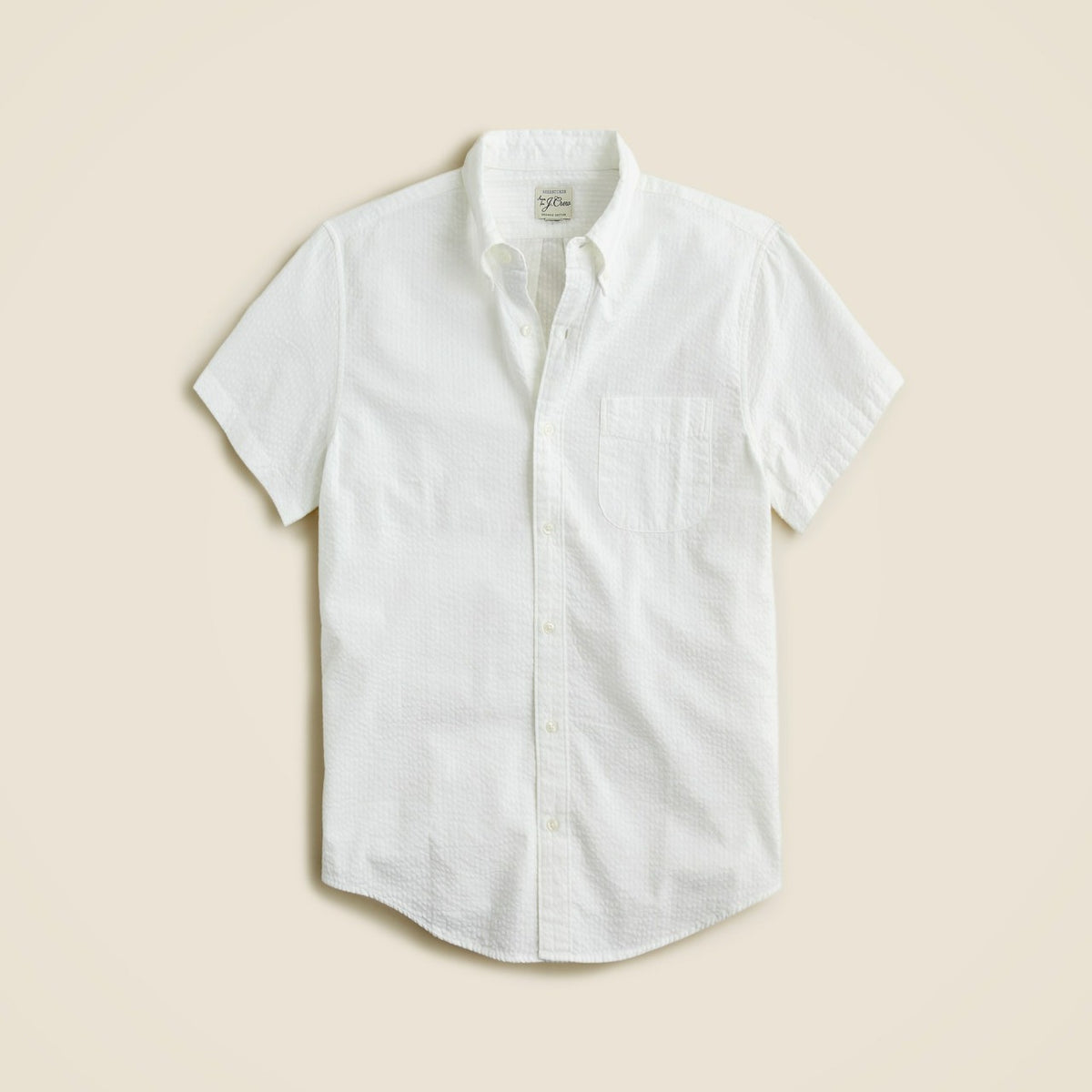 Men Short-sleeve yarn-dyed seersucker shirt - J.Crew