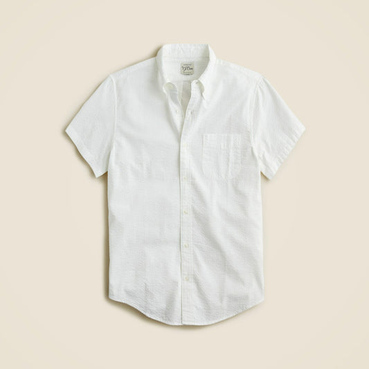 Men Short-sleeve yarn-dyed seersucker shirt - J.Crew