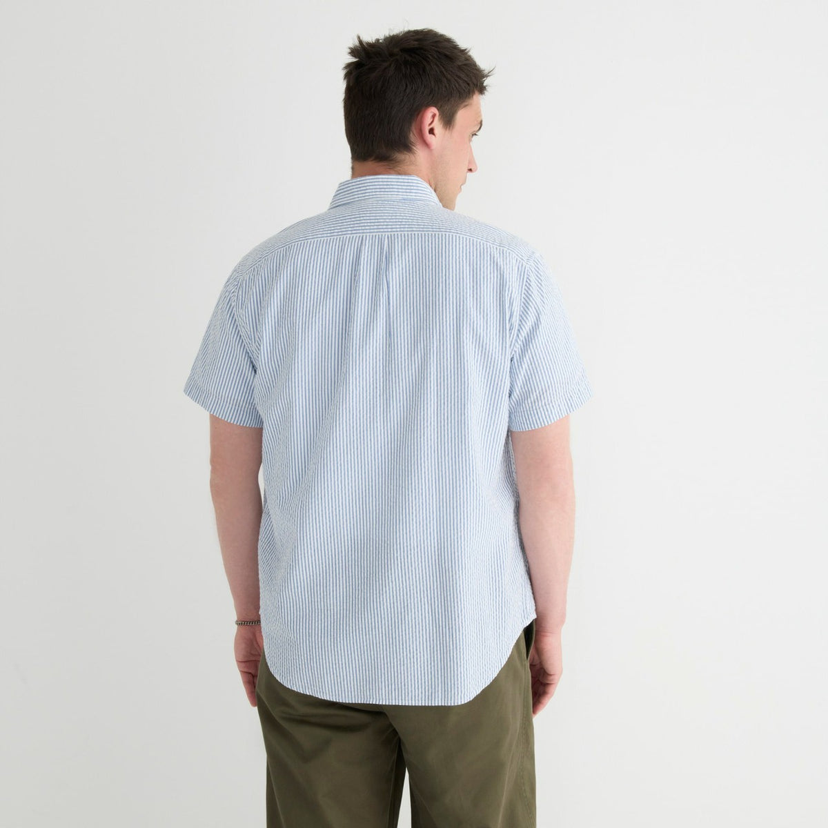 Men Short-sleeve yarn-dyed seersucker shirt - J.Crew