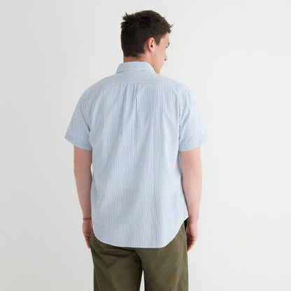 Men Short-sleeve yarn-dyed seersucker shirt - J.Crew