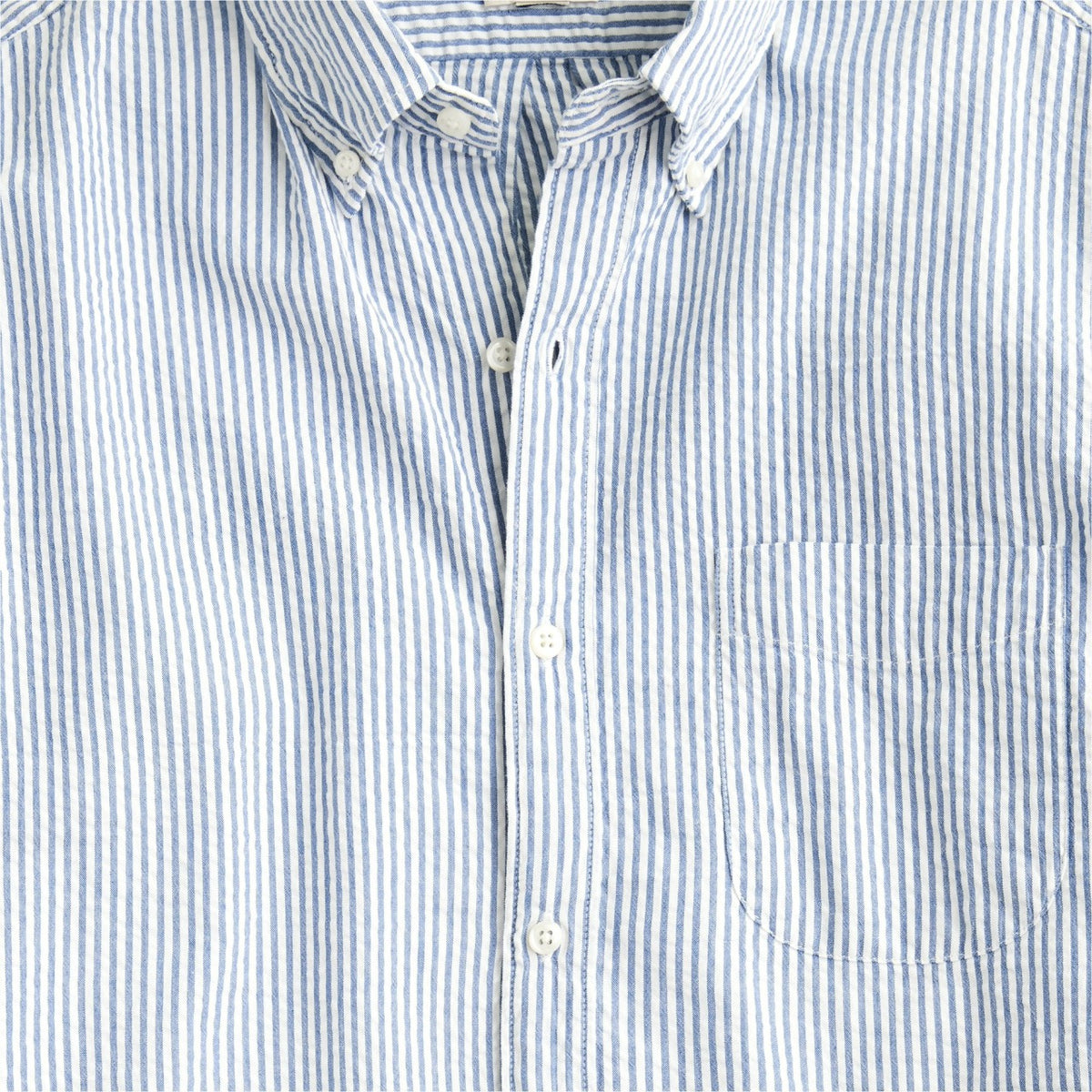 Men Short-sleeve yarn-dyed seersucker shirt - J.Crew