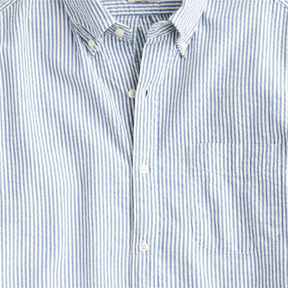 Men Short-sleeve yarn-dyed seersucker shirt - J.Crew