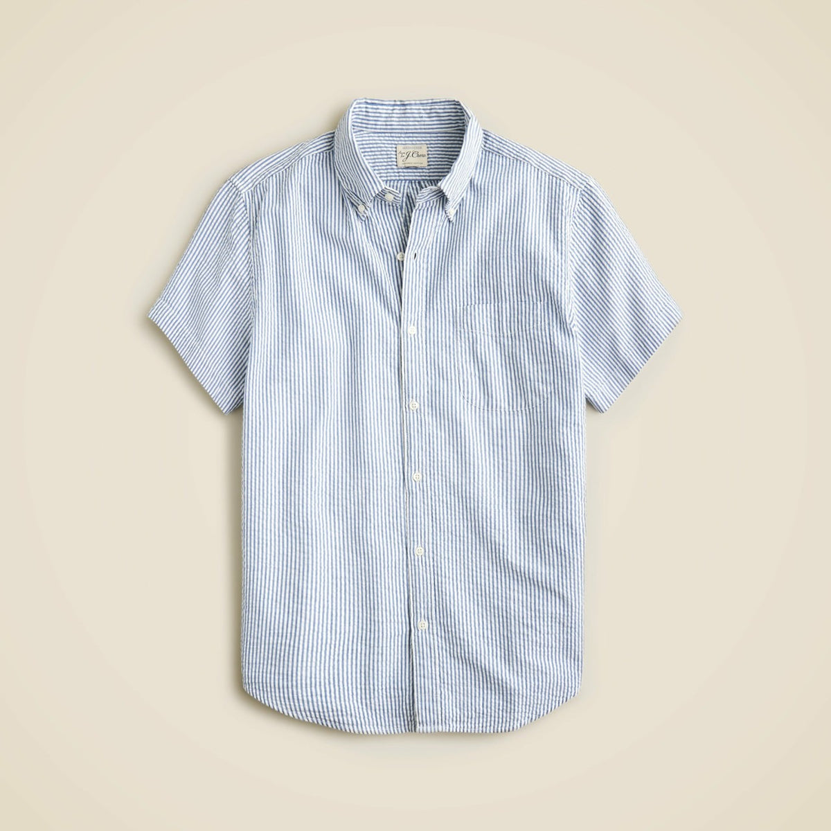 Men Short-sleeve yarn-dyed seersucker shirt - J.Crew