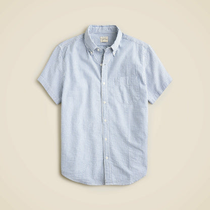 Men Short-sleeve yarn-dyed seersucker shirt - J.Crew