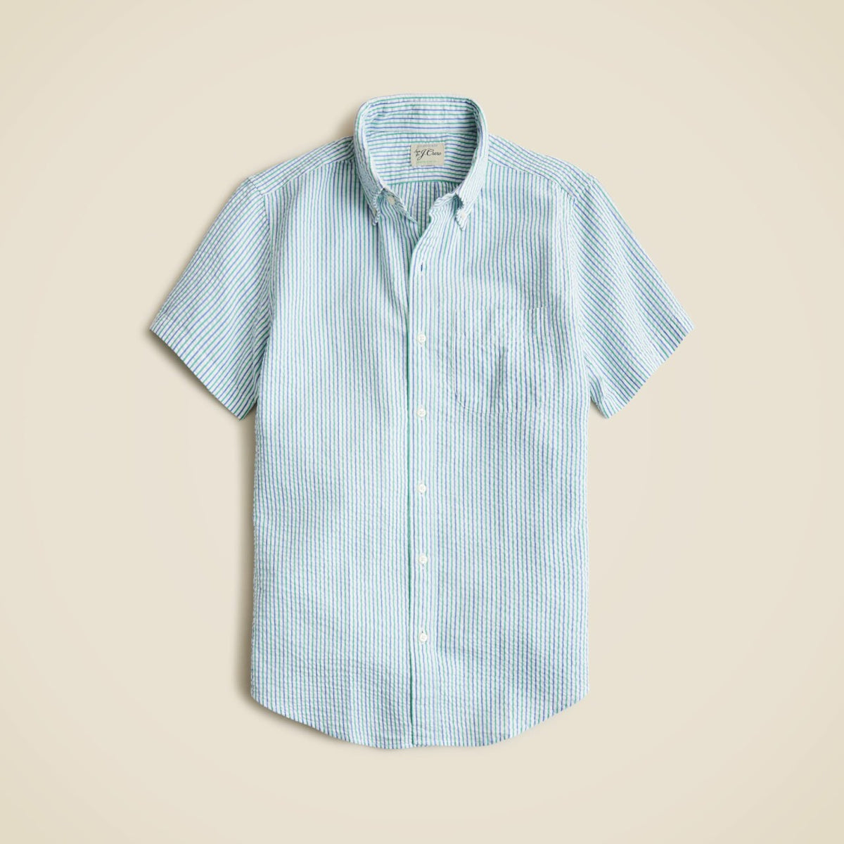 Men Short-sleeve yarn-dyed seersucker shirt - J.Crew