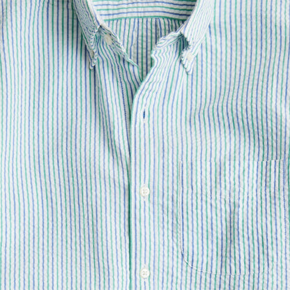 Men Short-sleeve yarn-dyed seersucker shirt - J.Crew