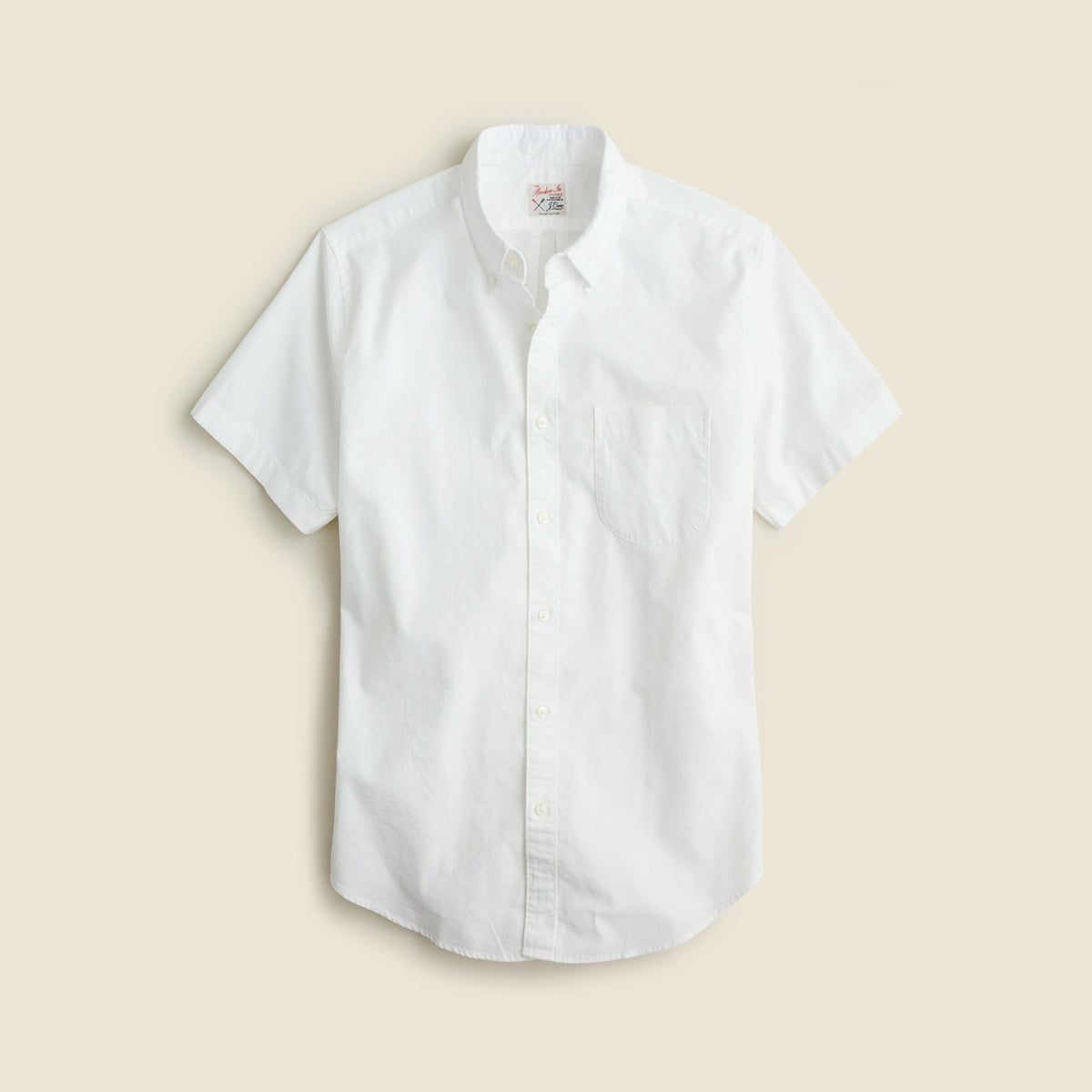 Men Short-sleeve Broken-in organic cotton oxford shirt - J.Crew