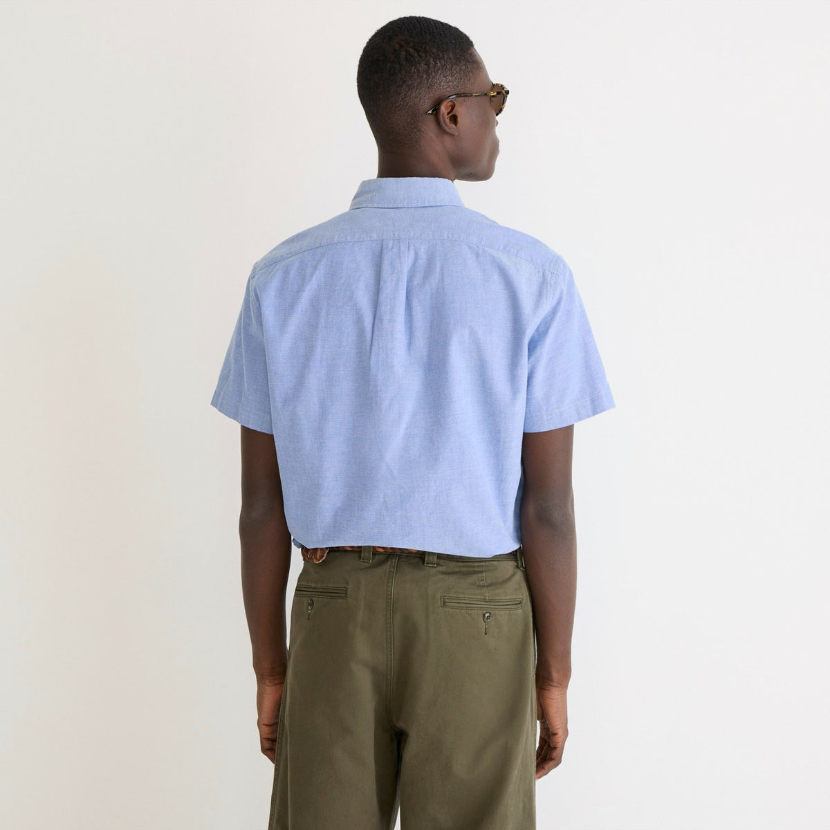 Men Short-sleeve Broken-in organic cotton oxford shirt - J.Crew