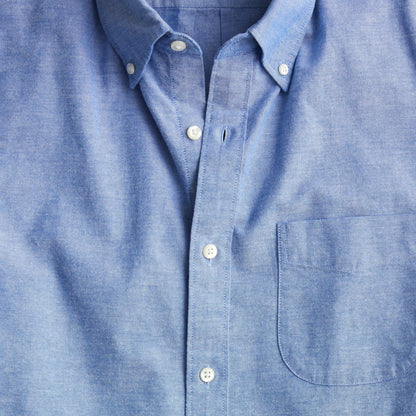 Men Short-sleeve Broken-in organic cotton oxford shirt - J.Crew