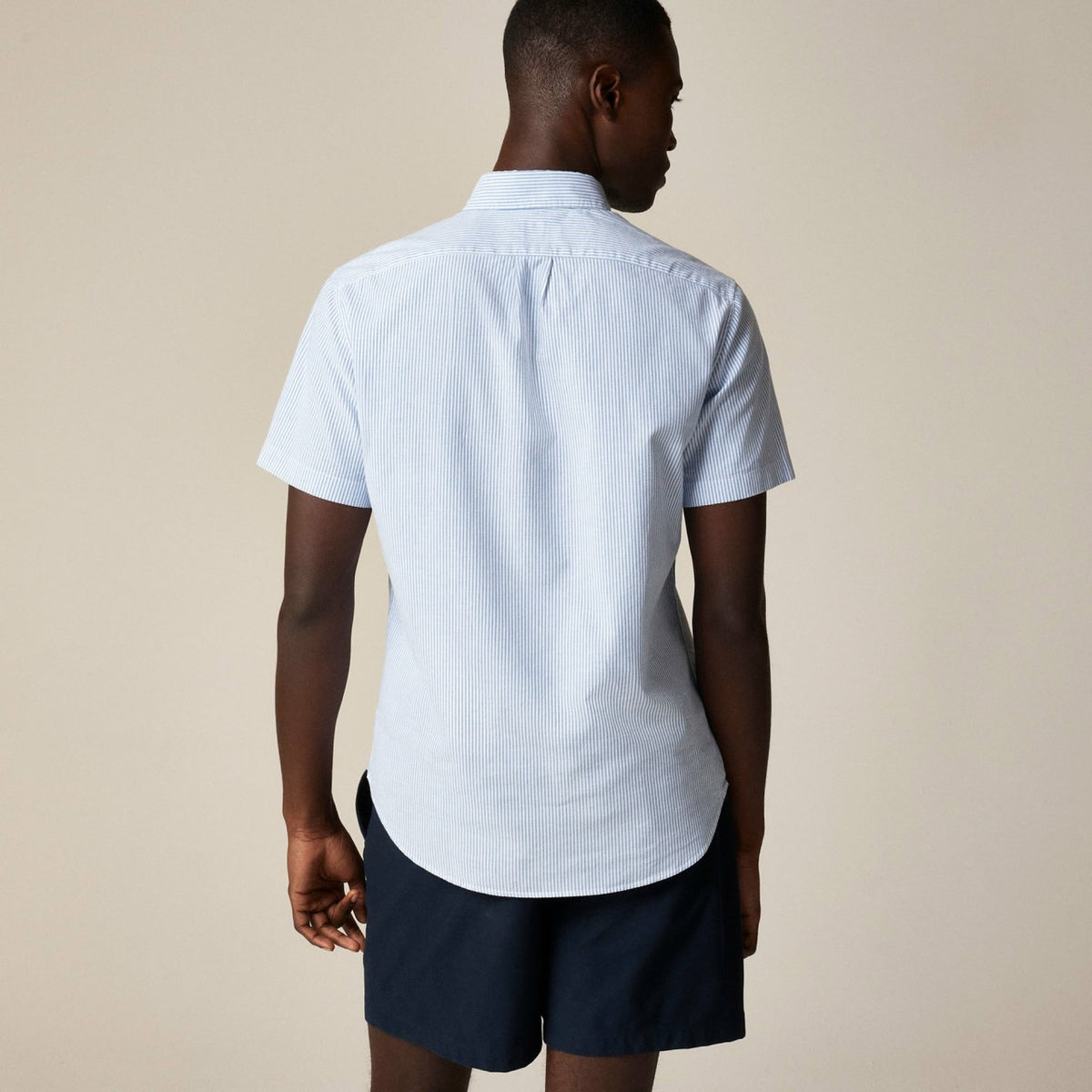Men Short-sleeve Broken-in organic cotton oxford shirt - J.Crew