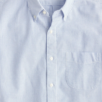 Men Short-sleeve Broken-in organic cotton oxford shirt - J.Crew