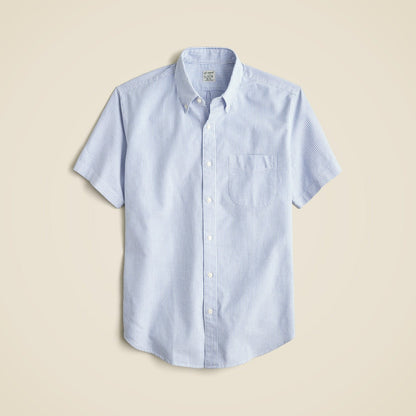 Men Short-sleeve Broken-in organic cotton oxford shirt - J.Crew