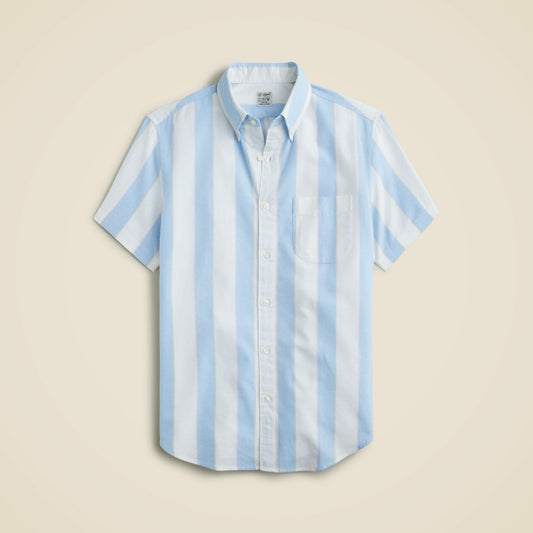 Men Short-sleeve Broken-in organic cotton oxford shirt - J.Crew