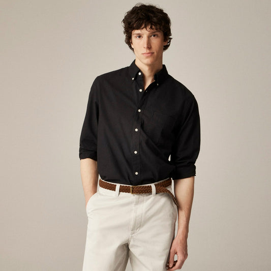 Men Broken-in garment-dyed organic cotton oxford shirt - J.Crew