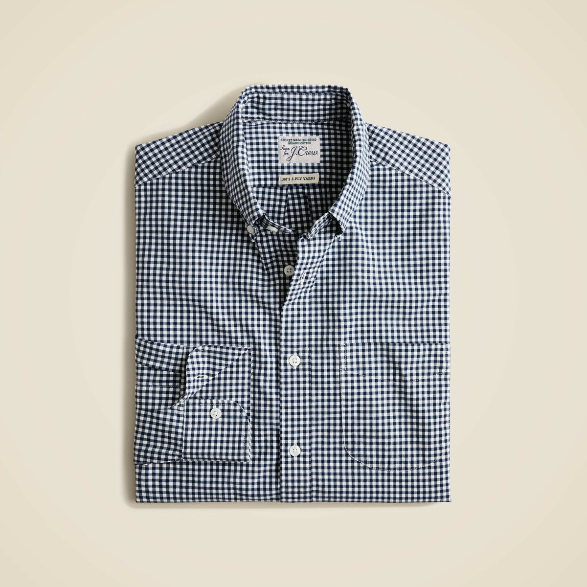 Men Slim Secret Wash organic cotton poplin shirt - J.Crew