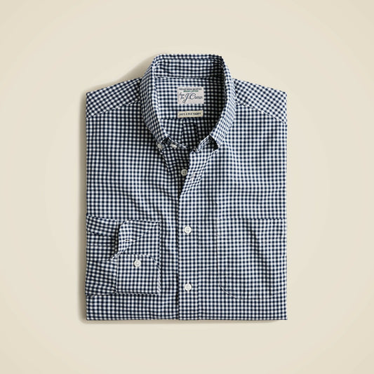 Men Slim Secret Wash organic cotton poplin shirt - J.Crew