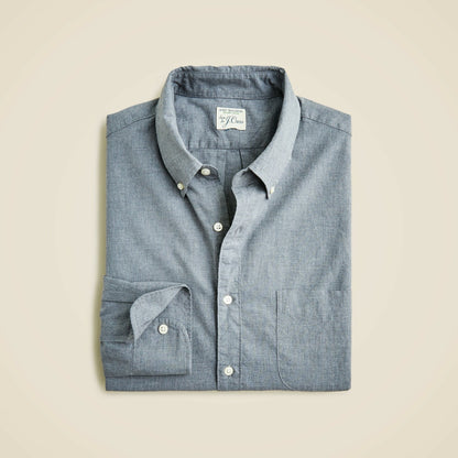 Men Secret Wash organic cotton poplin shirt - J.Crew