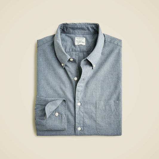 Men Secret Wash organic cotton poplin shirt - J.Crew