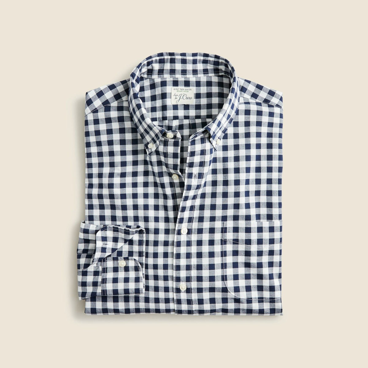 Men Secret Wash organic cotton poplin shirt - J.Crew