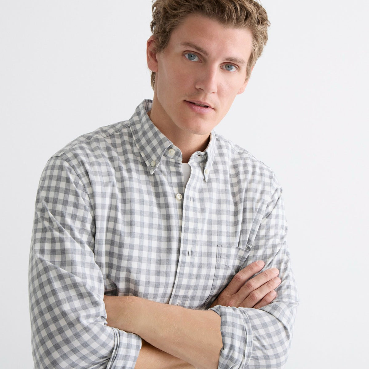 Men Secret Wash organic cotton poplin shirt - J.Crew