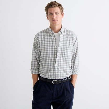 Men Secret Wash organic cotton poplin shirt - J.Crew