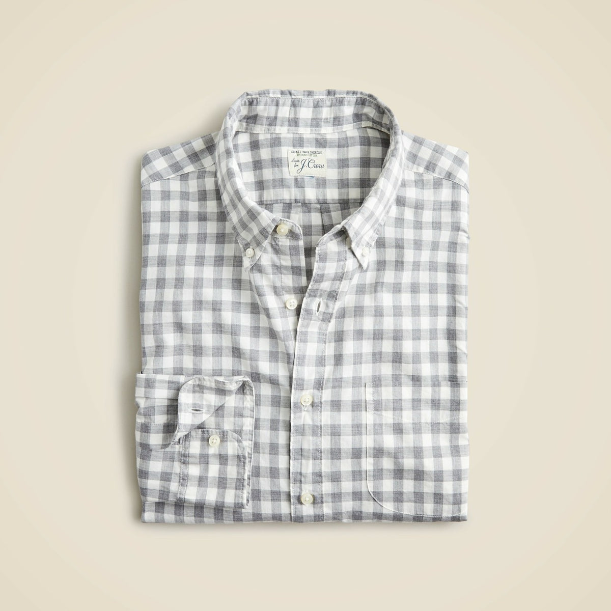 Men Secret Wash organic cotton poplin shirt - J.Crew