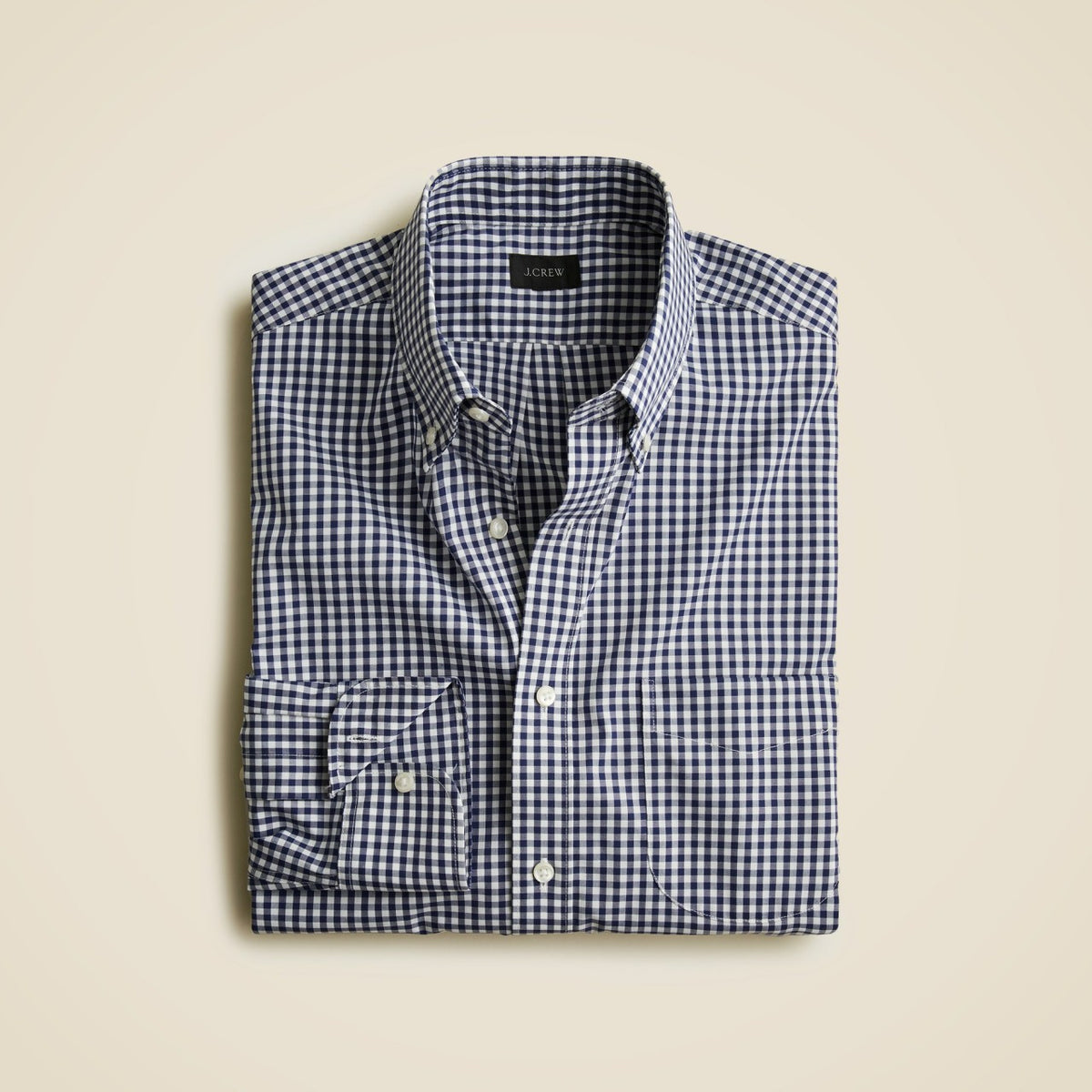 Men Bowery wrinkle-free dress shirt with button-down collar - J.Crew