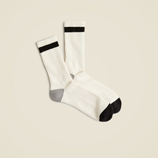 Men Athletic crew socks in gym stripe - J.Crew