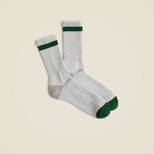 Men Athletic crew socks in gym stripe - J.Crew