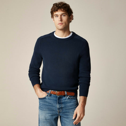 Men Heritage cotton crewneck sweater - J.Crew