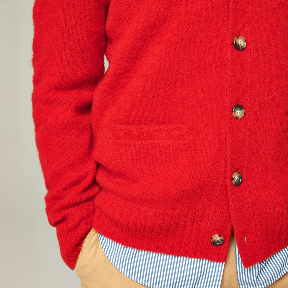 Men Brushed wool V-neck cardigan sweater - J.Crew