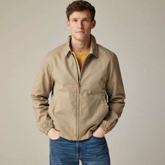 Men Harrington jacket in cotton twill - J.Crew
