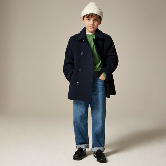 Kids Kids' relaxed wool-blend peacoat - J.Crew